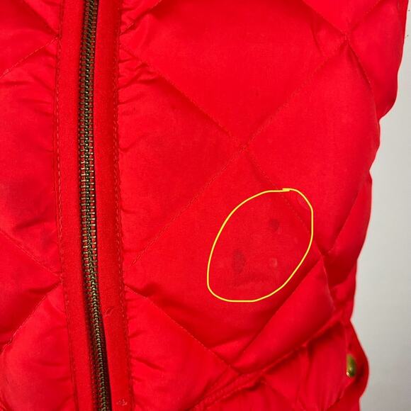 J. Crew Red Puffer Vest with Snap Pockets - Picture 5 of 11